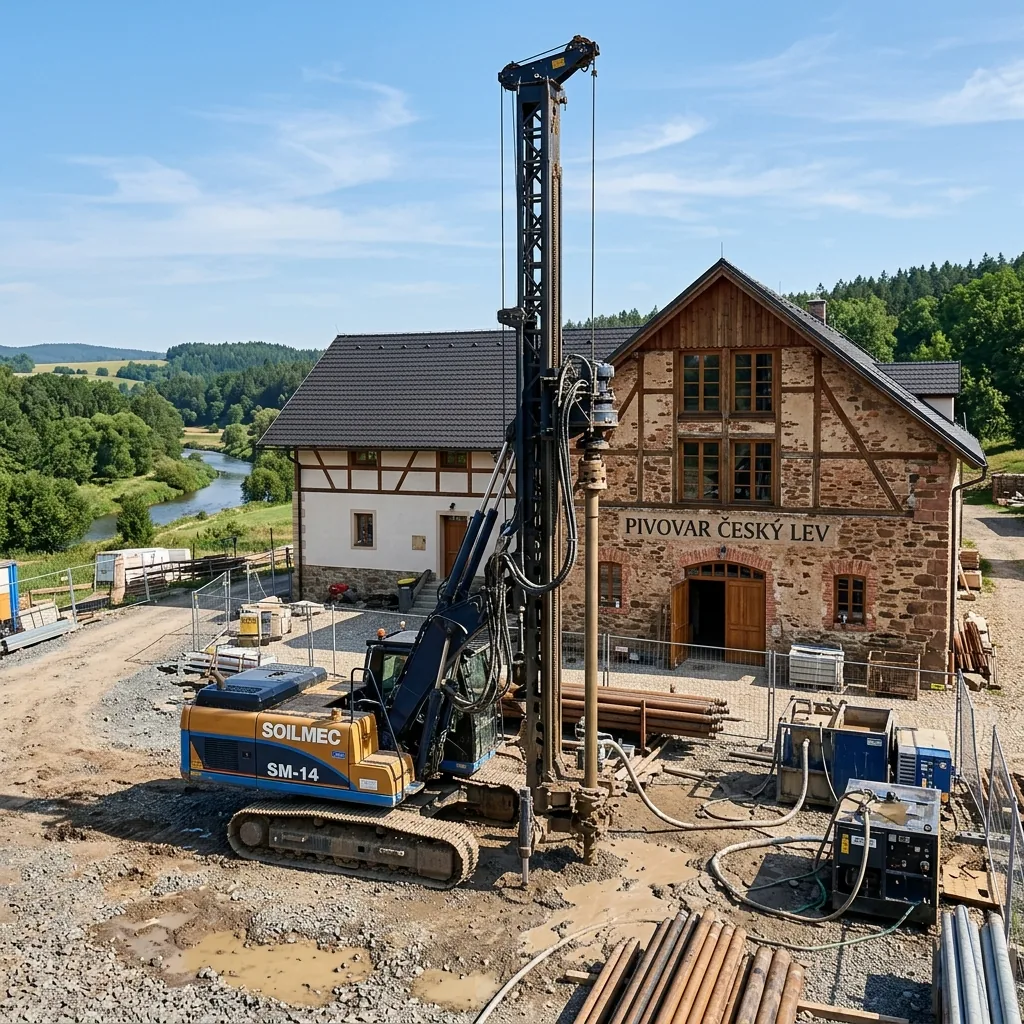 Vrtání studny pro pivovar - Žatec